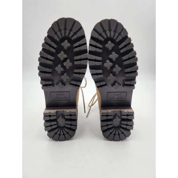 Marc Fisher LTD Izzie Weather Boot Lugsole Double Lace Women Natural Sue… - Picture 8 of 11